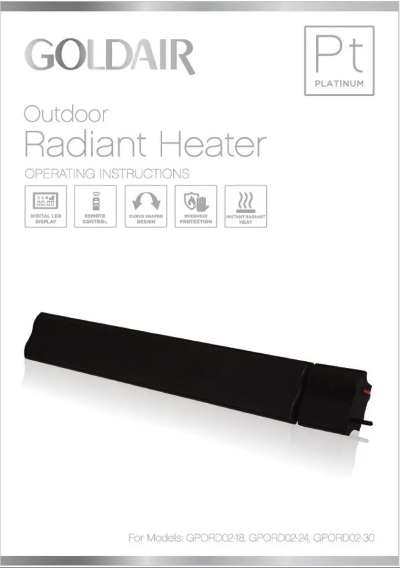 Page 1 de la notice Manuel utilisateur GoldAir GPORD02-24