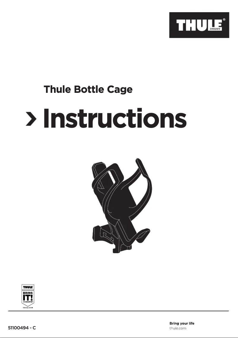 Page 1 de la notice Manuel utilisateur Thule Bottle Cage 20201510