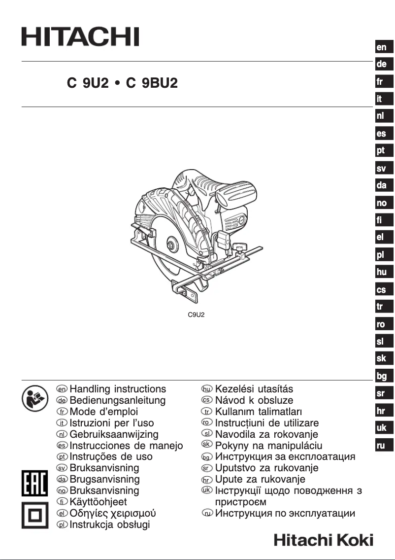Page 1 de la notice Manuel utilisateur Hitachi C 9U2