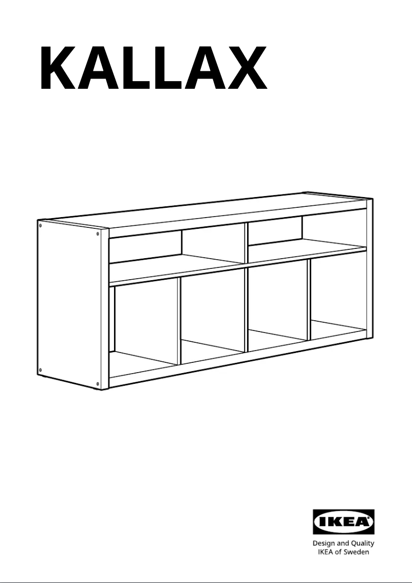 Page 1 de la notice Manuel utilisateur Ikea KALLAX 705.620.87