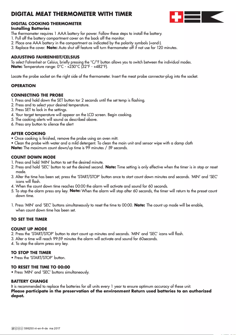 Page 1 de la notice Manuel utilisateur Emga 598250