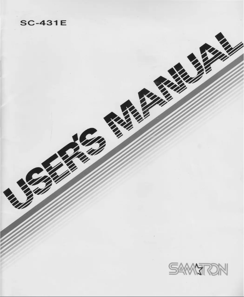 Page 1 de la notice Manuel utilisateur Samtron SC-431E