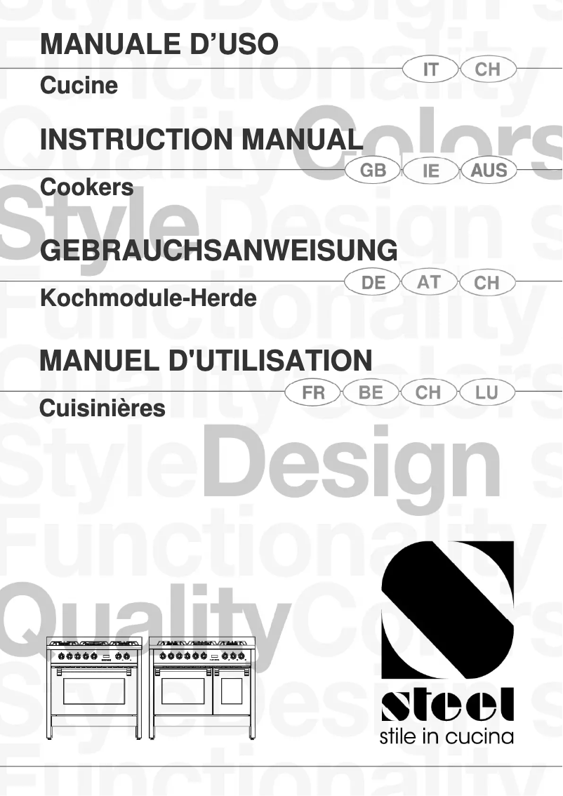 Page 1 de la notice Manuel utilisateur Steel Cucine Adagio