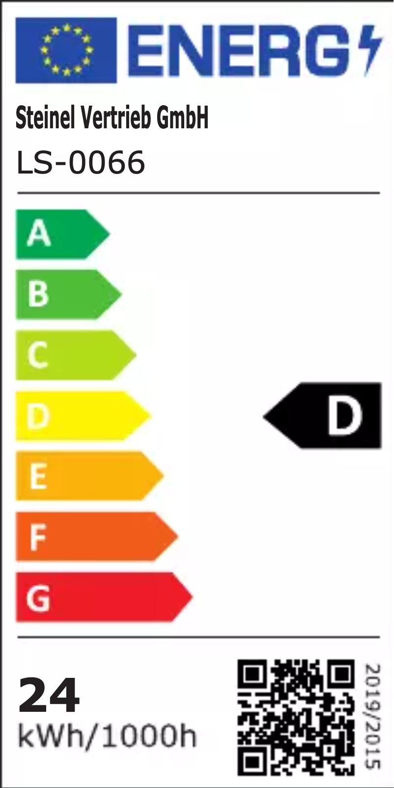 Page 1 de la notice Label énergétique Steinel RS PRO R30 Q Plus SC