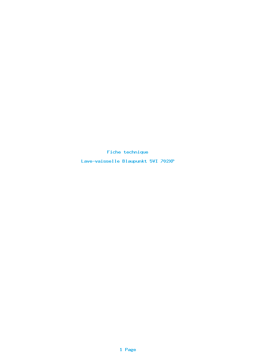 Image de la première page du manuel de l'appareil 5VI 702XP