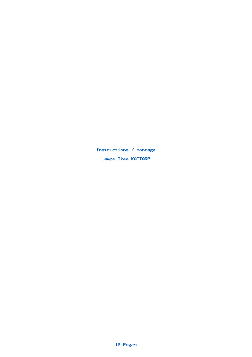 Page 1 de la notice Instructions / montage Ikea KATTARP