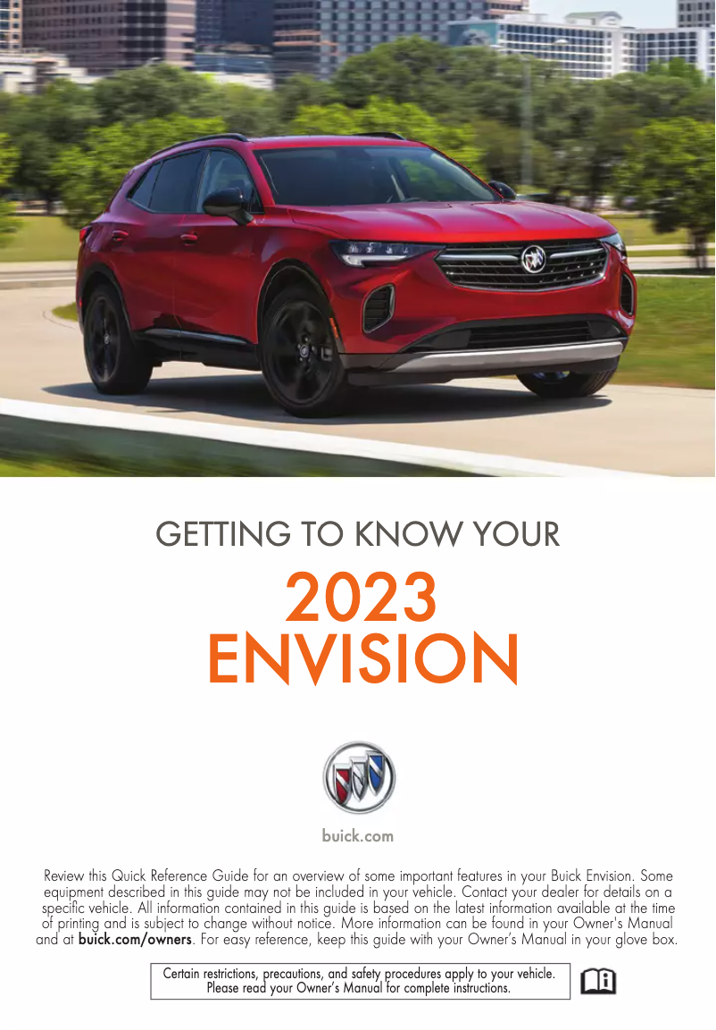 Image de la première page du manuel de l'appareil Envision (2023)