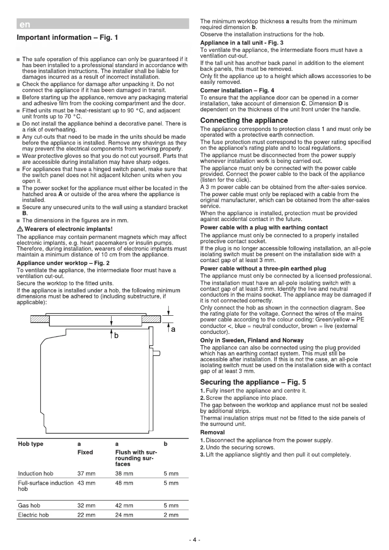 Page 1 de la notice Guide d'installation Bosch HBG635NS1