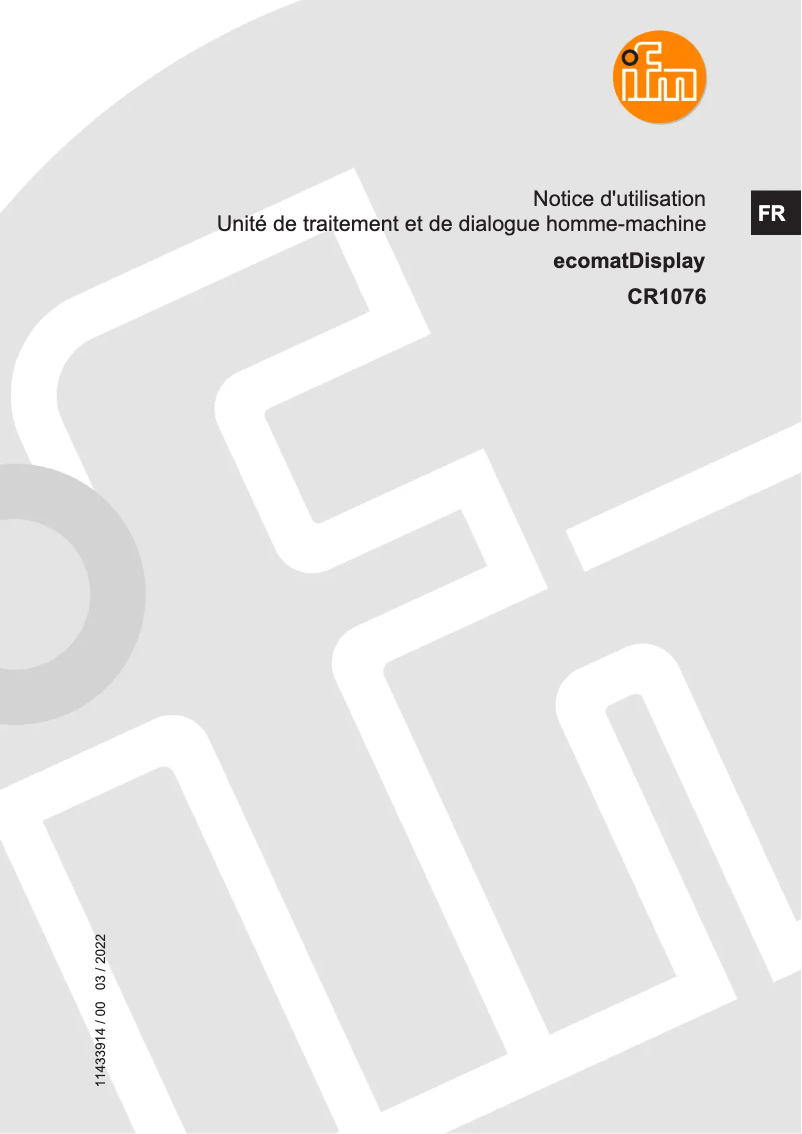 Página 1 del manual Manual de usuario IFM CR1076