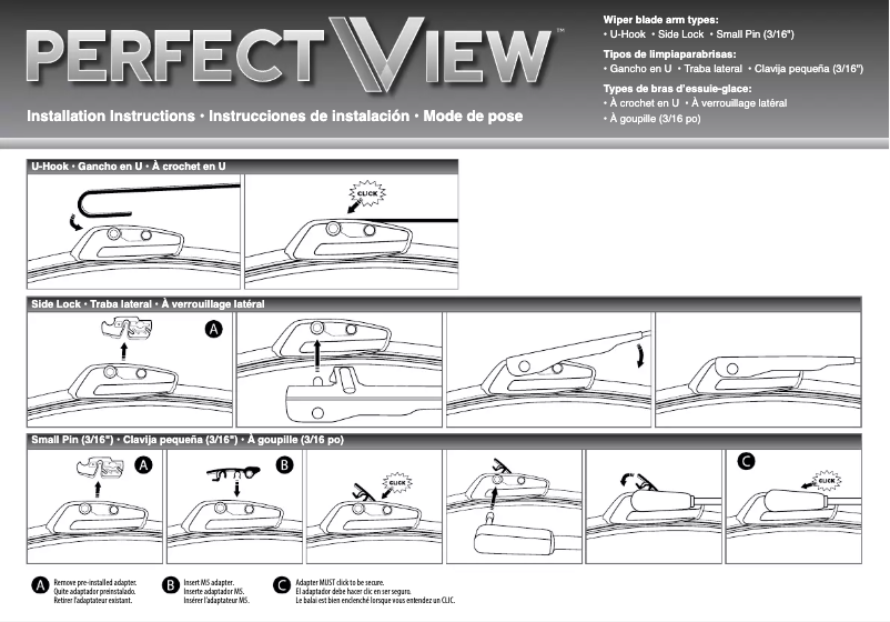 Page 1 of the manual User Manual PerfectView VTL2 Top Lock
