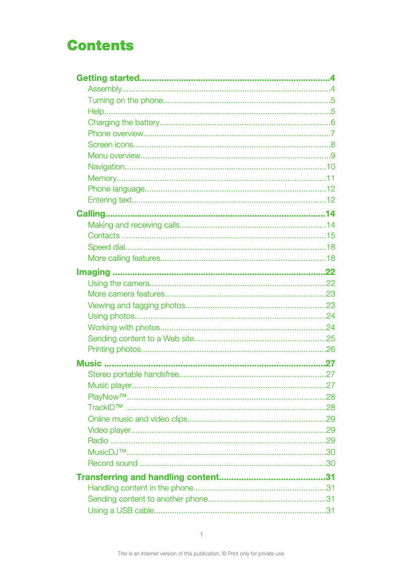 Page 1 de la notice Manuel utilisateur Sony Jalou
