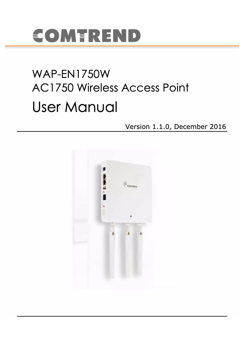 Página 1 del manual Manual de usuario Comtrend WAP-EN1750W