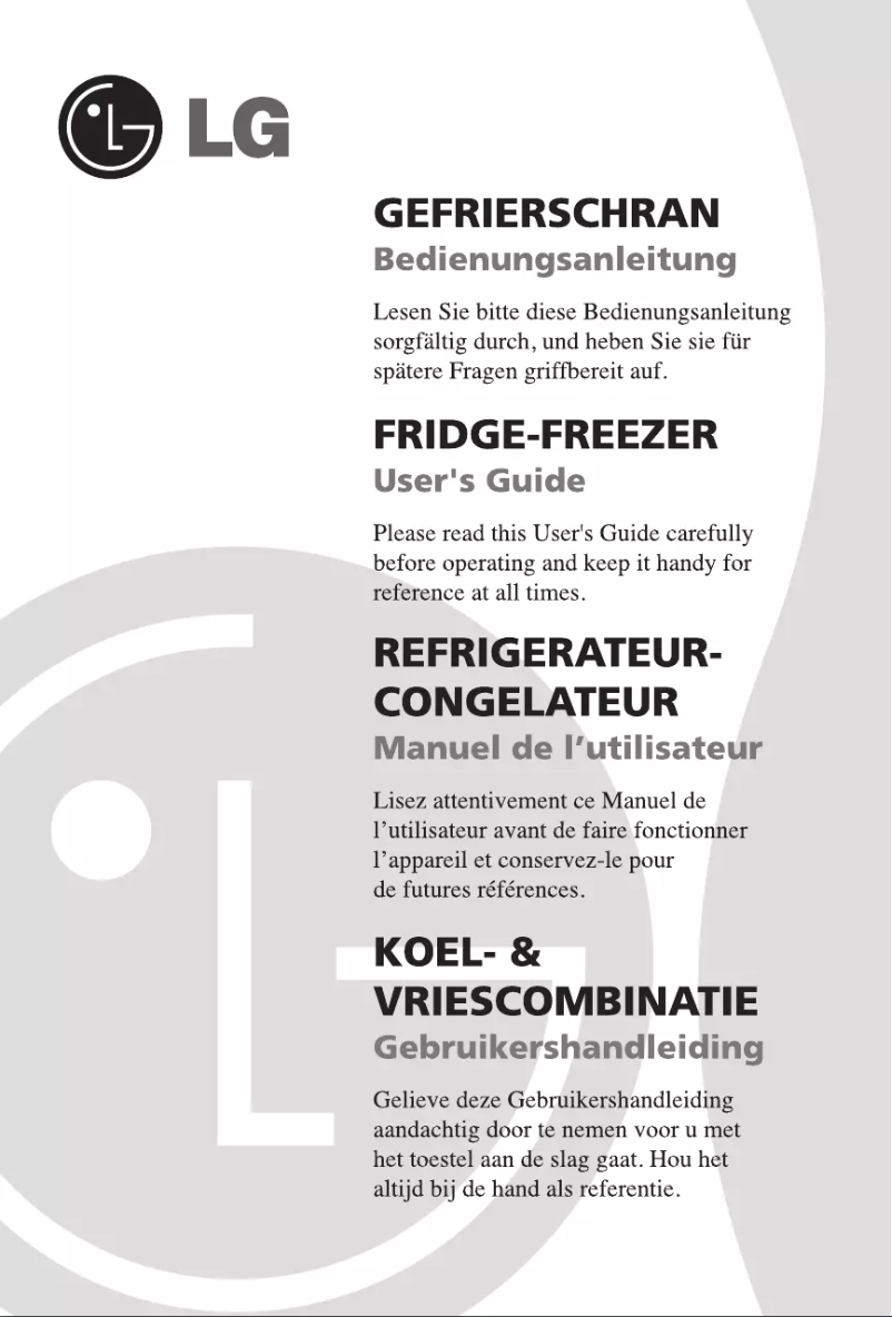 Page 1 de la notice Manuel utilisateur LG GC-254SQW