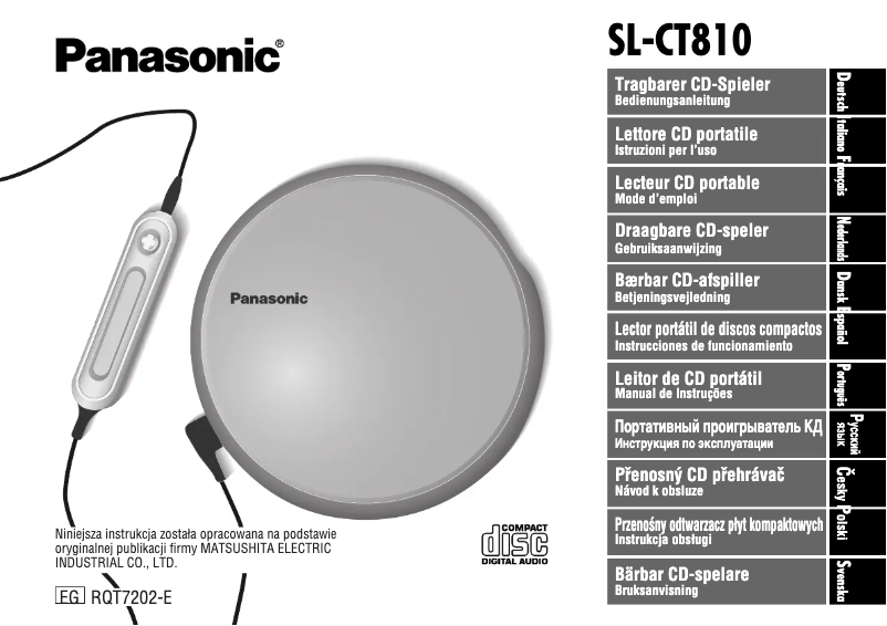 Página 1 del manual Manual de usuario Panasonic SL-CT810