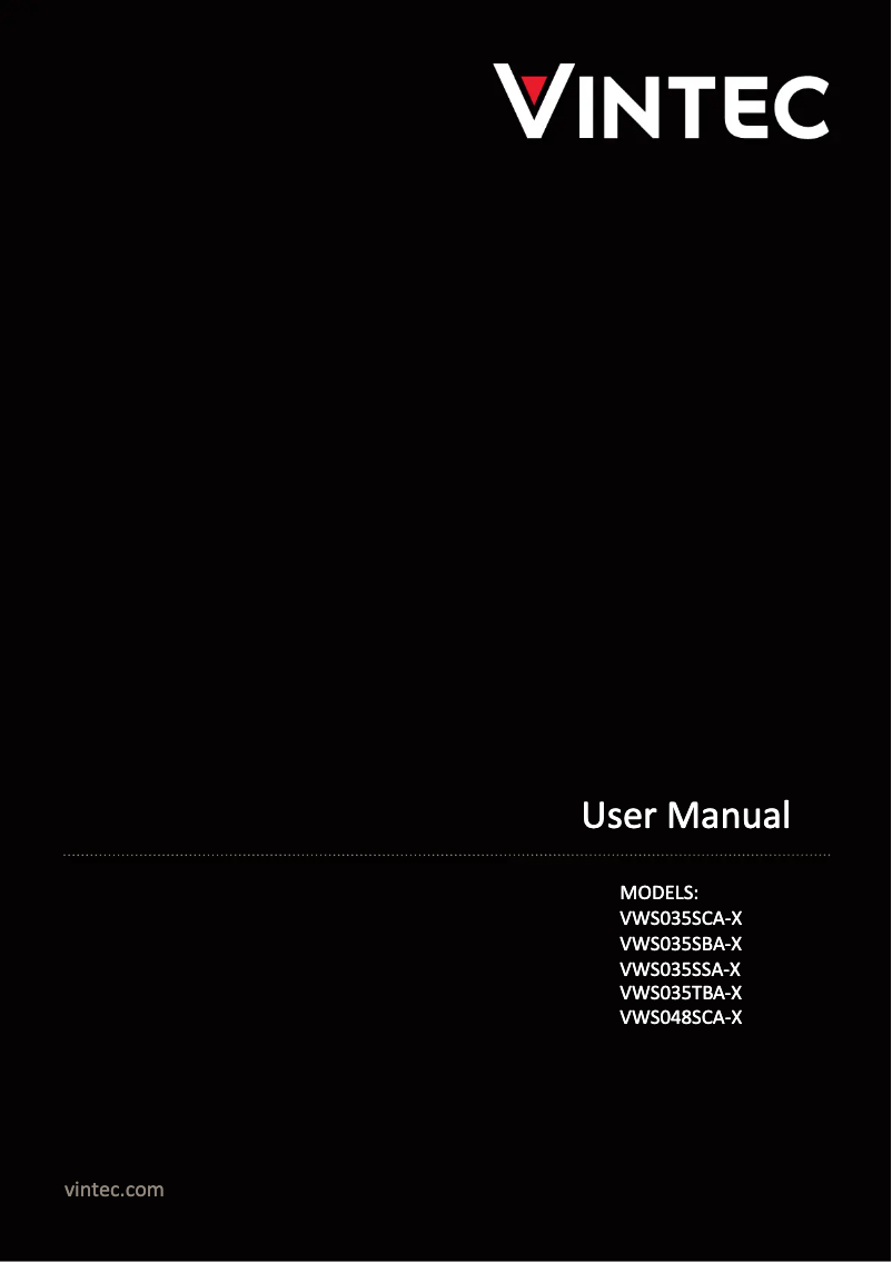 Página 1 del manual Manual de usuario Vintec VWS035SBB