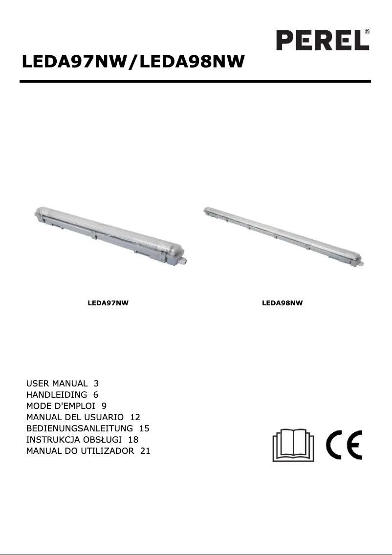 Page 1 de la notice Manuel utilisateur Perel LEDA97NW