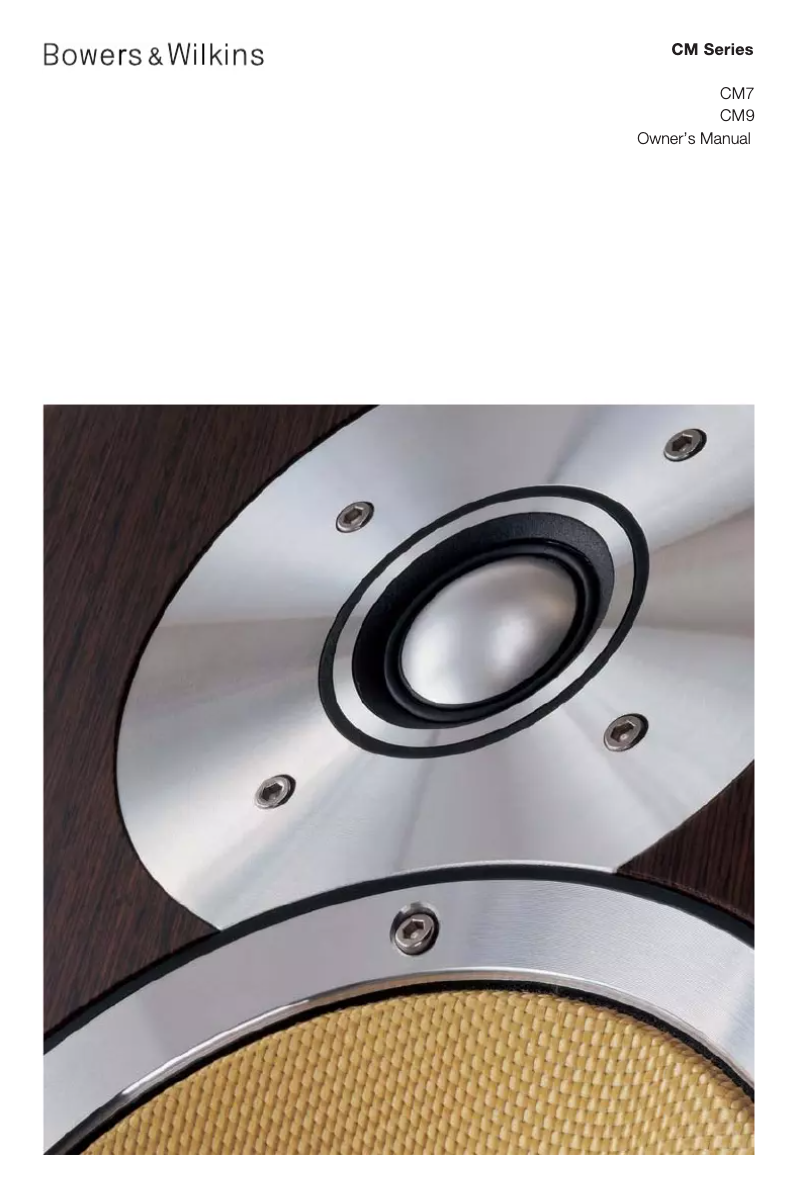 Page 1 de la notice Manuel utilisateur Bowers & Wilkins CM9