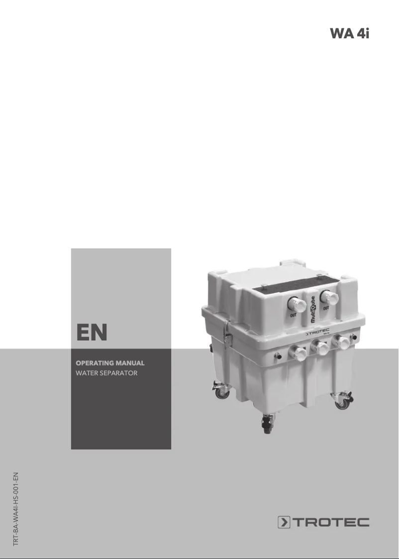 Page 1 de la notice Manuel utilisateur Trotec WA 4i