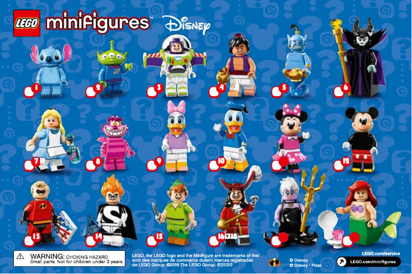 Page 1 de la notice Manuel utilisateur Lego Minifigures 71012