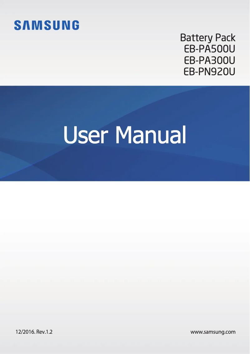 Image de la première page du manuel de l'appareil EB-PA500