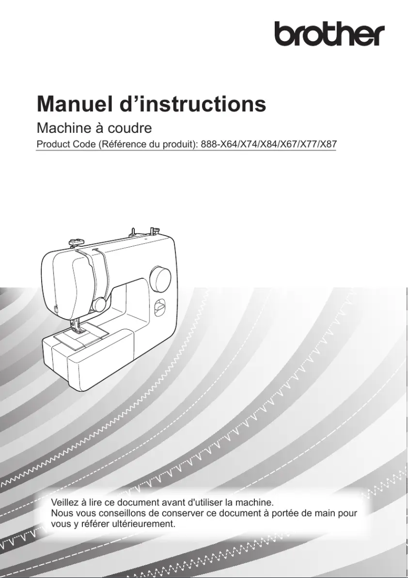 Page 1 de la notice Manuel utilisateur Brother J14s