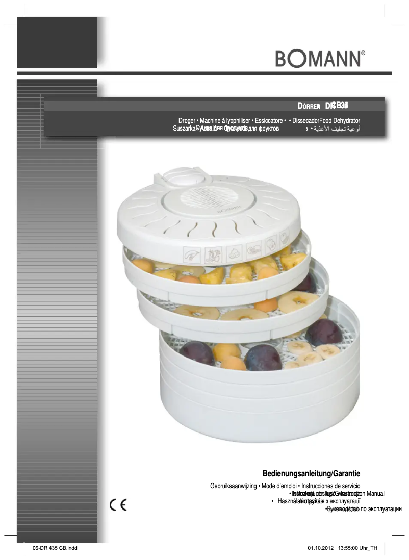 Page 1 de la notice Manuel utilisateur Bomann DR 435
