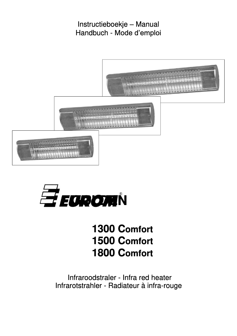 Page 1 de la notice Manuel utilisateur Eurom Golden 1800