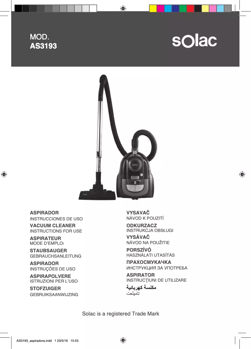 Page 1 de la notice Manuel utilisateur Solac Apollo Compact AAA AS3191