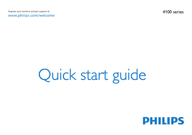 Page 1 of the manual Quick Start Guide Philips 47PFG4109