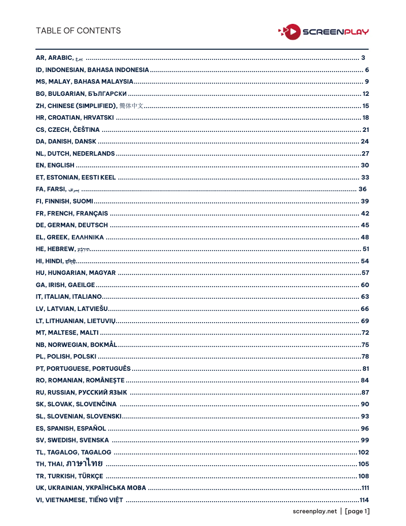 Page 1 de la notice Informations de garantie InFocus ScreenPlay SP126