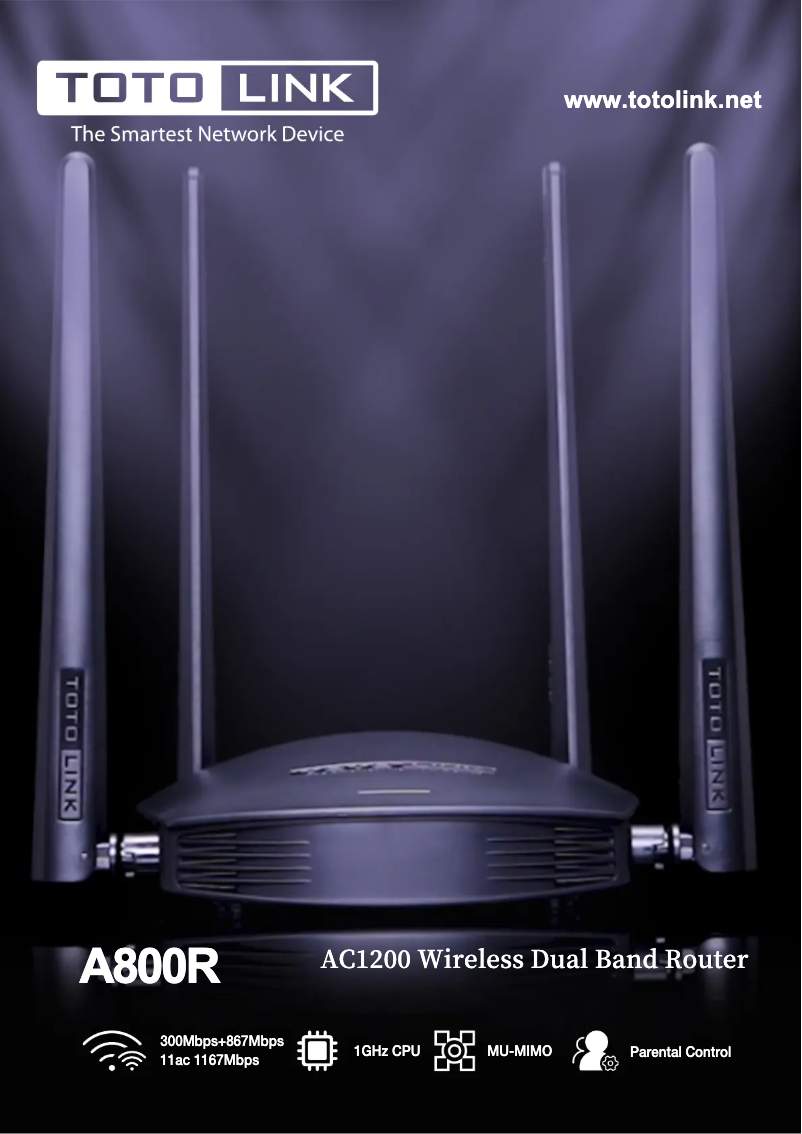 Página 1 del manual Manual de usuario Totolink A800R