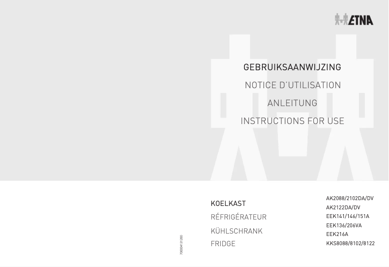 Page 1 de la notice Manuel utilisateur Etna AK2102DV