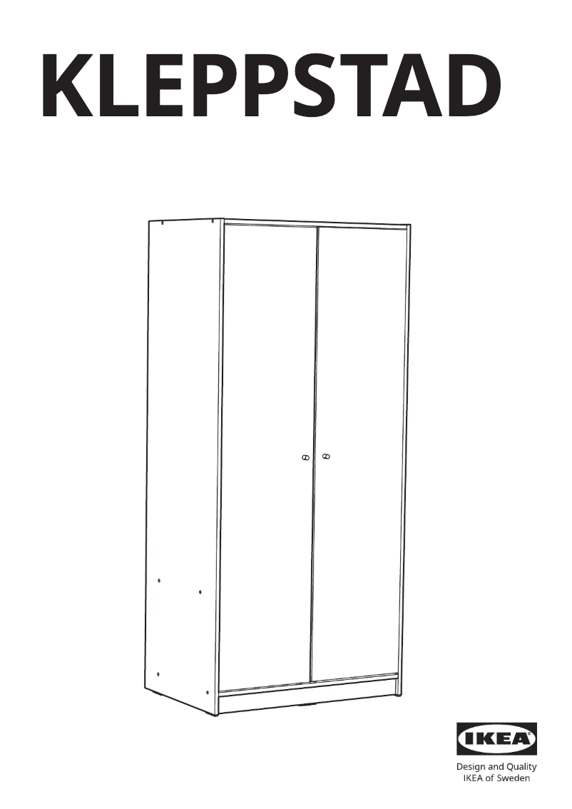 Page 1 de la notice Manuel utilisateur Ikea KLEPPSTAD 905.458.98