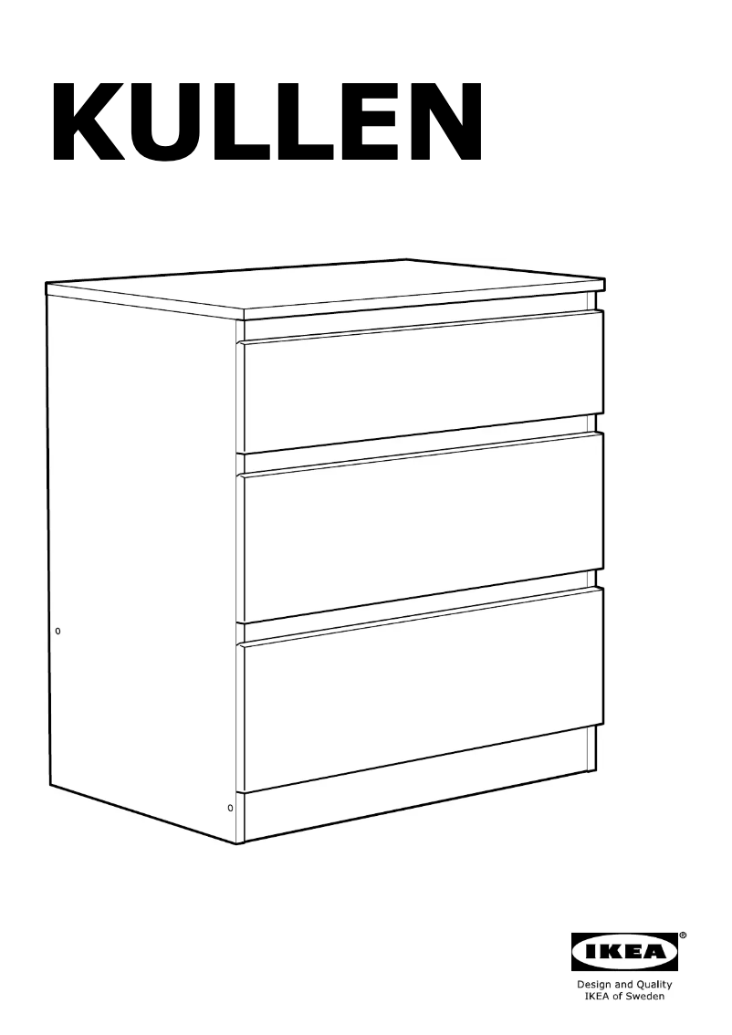 Page 1 de la notice Manuel utilisateur Ikea KULLEN (3 drawers)