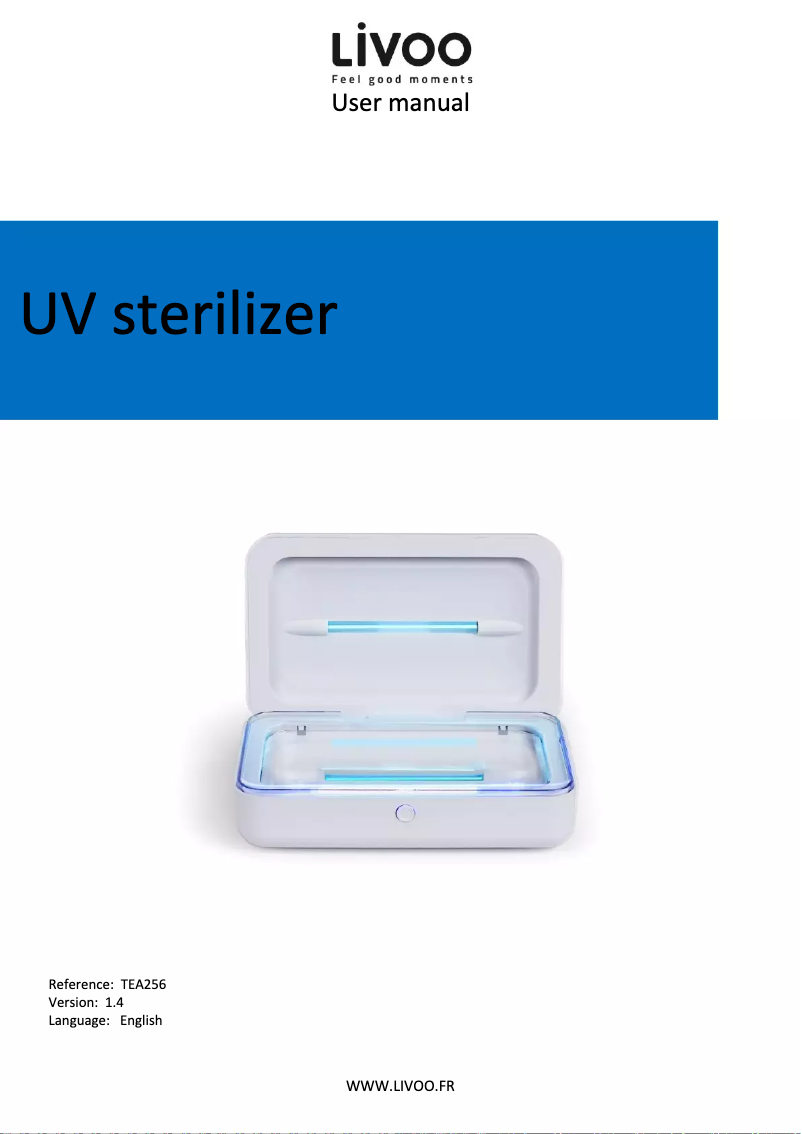 Page 1 de la notice Manuel utilisateur Livoo TEA256