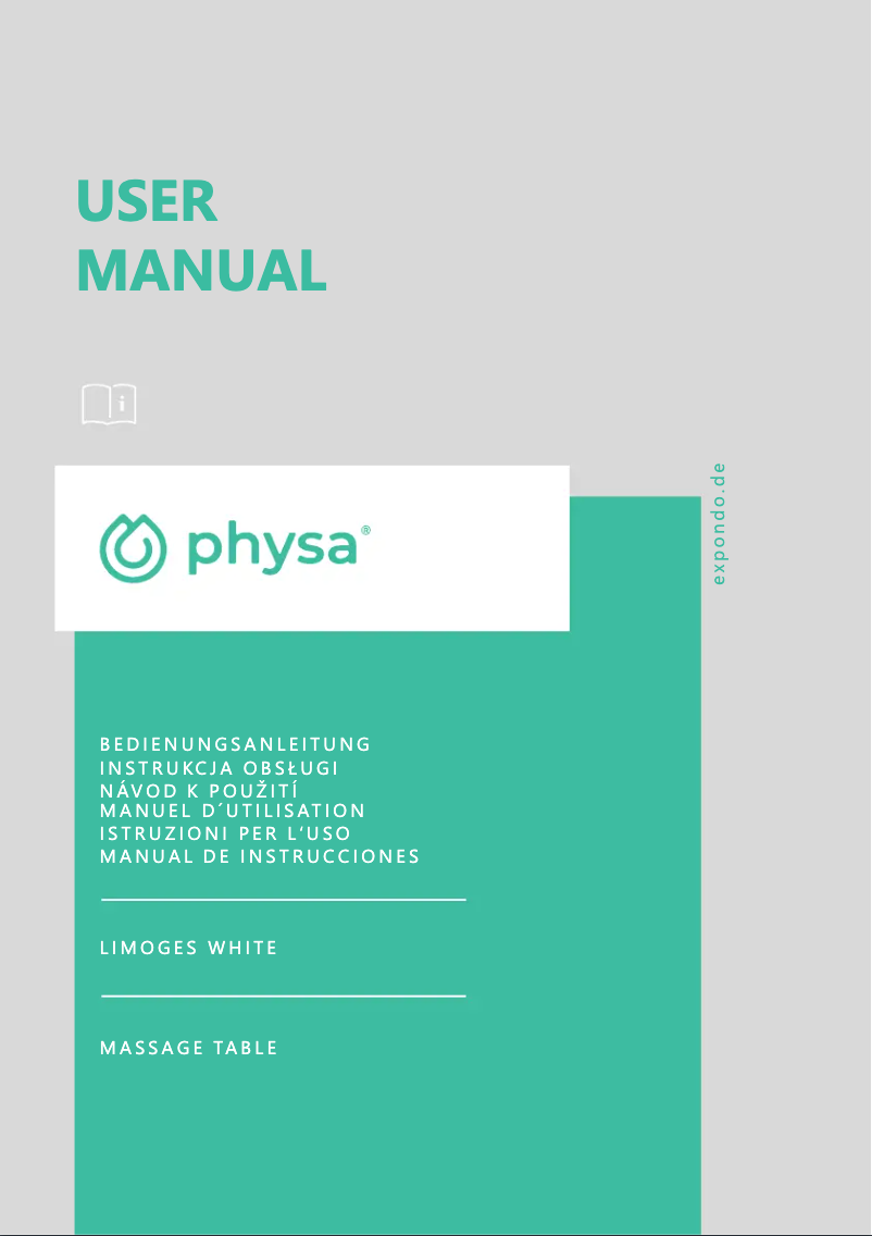 Página 1 del manual Manual de usuario Physa Limoges