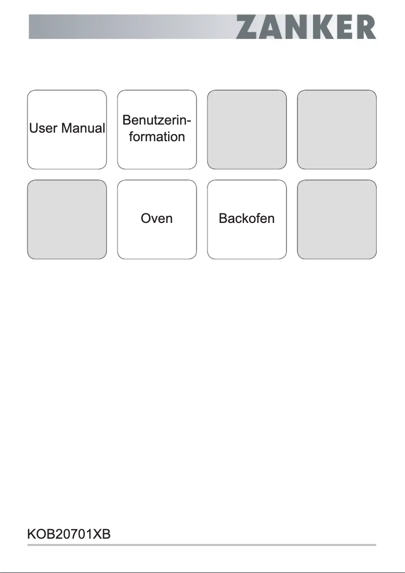 Page 1 de la notice Manuel utilisateur Zanker KOB20701XB