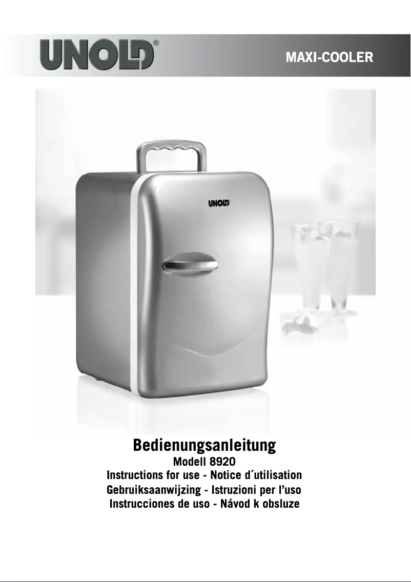 Page 1 de la notice Manuel utilisateur Unold 8920