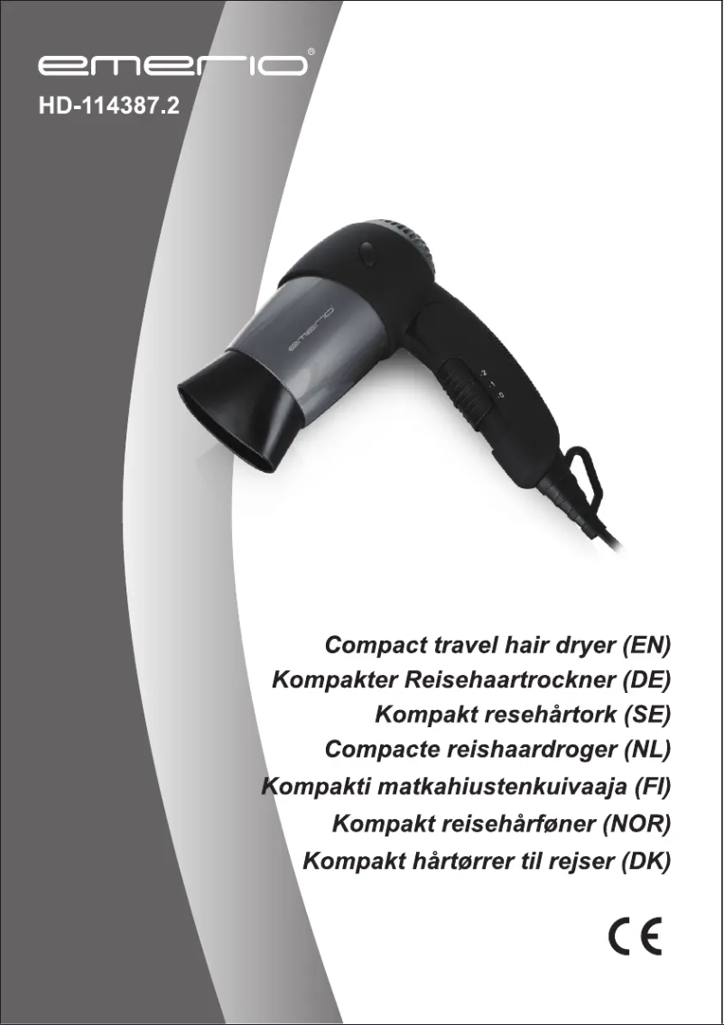 Page 1 de la notice Manuel utilisateur Emerio HD-114387.2