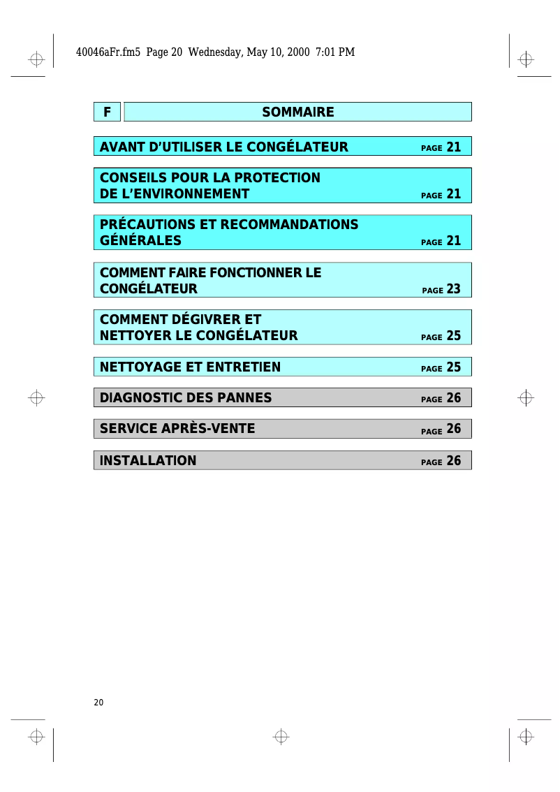 Page 1 de la notice Manuel utilisateur Laden CVT 4130