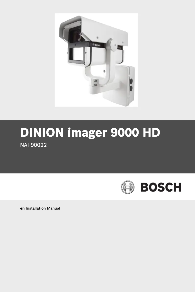 Page 1 de la notice Manuel utilisateur Bosch Dinion NAI-90022