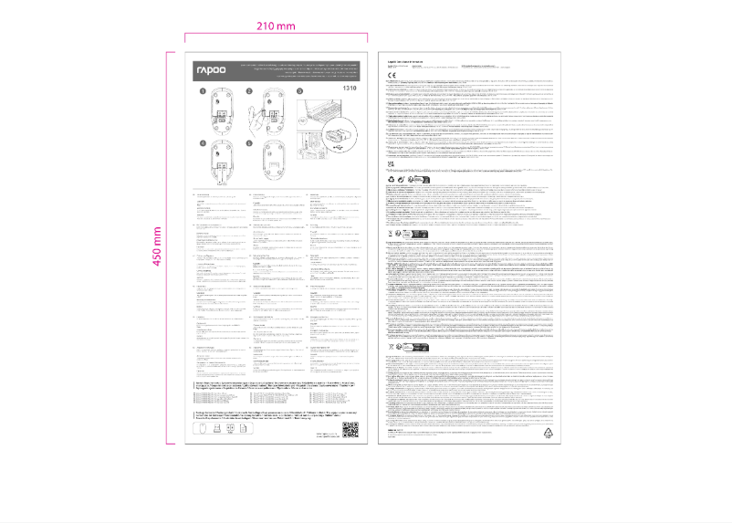 Page 1 de la notice Manuel utilisateur Rapoo 1310