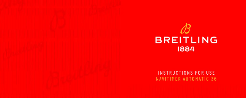 Page 1 de la notice Manuel utilisateur Breitling Navitimer Automatic 36
