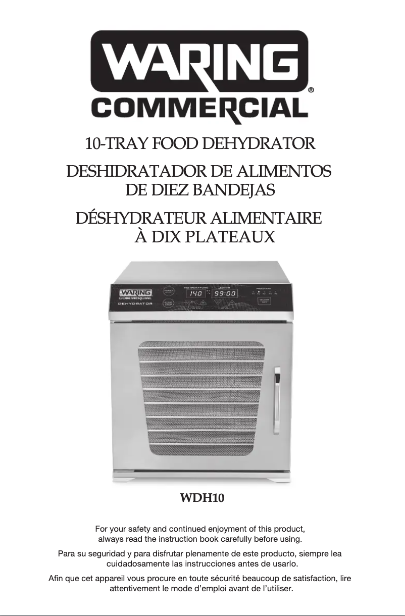 Page 1 de la notice Instructions / montage Waring Commercial WDH10