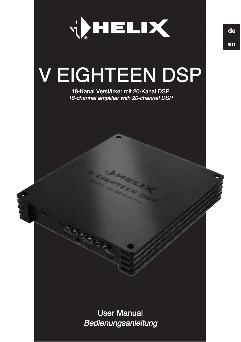 Página 1 del manual Manual de usuario Helix V EIGHTEEN DSP