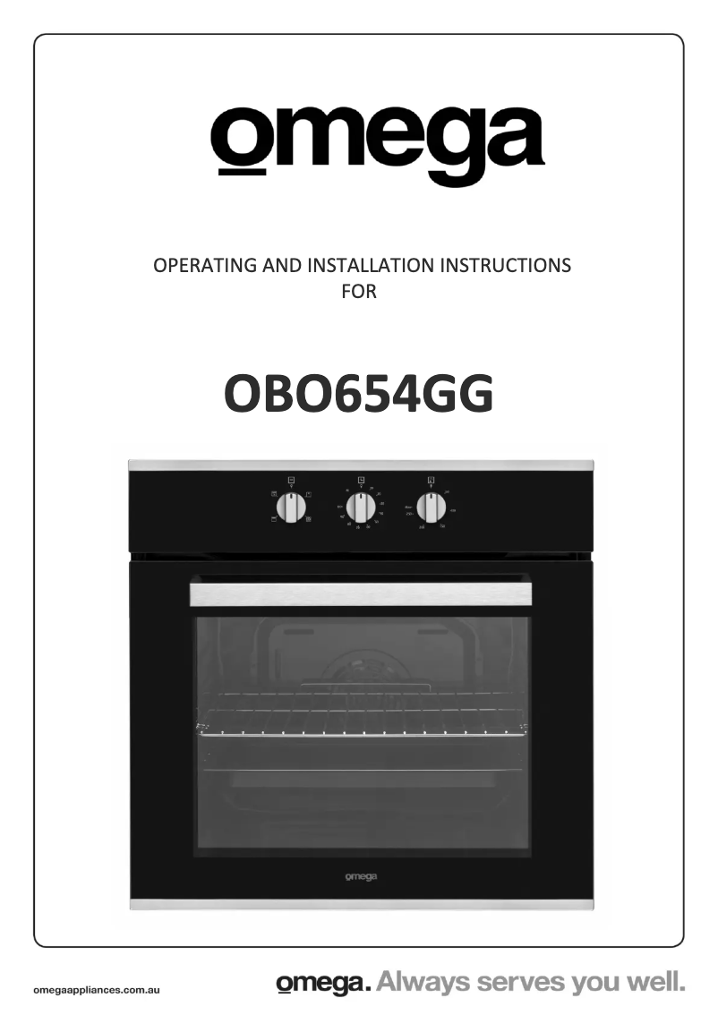 Page 1 of the manual User Manual Omega OBO654GG