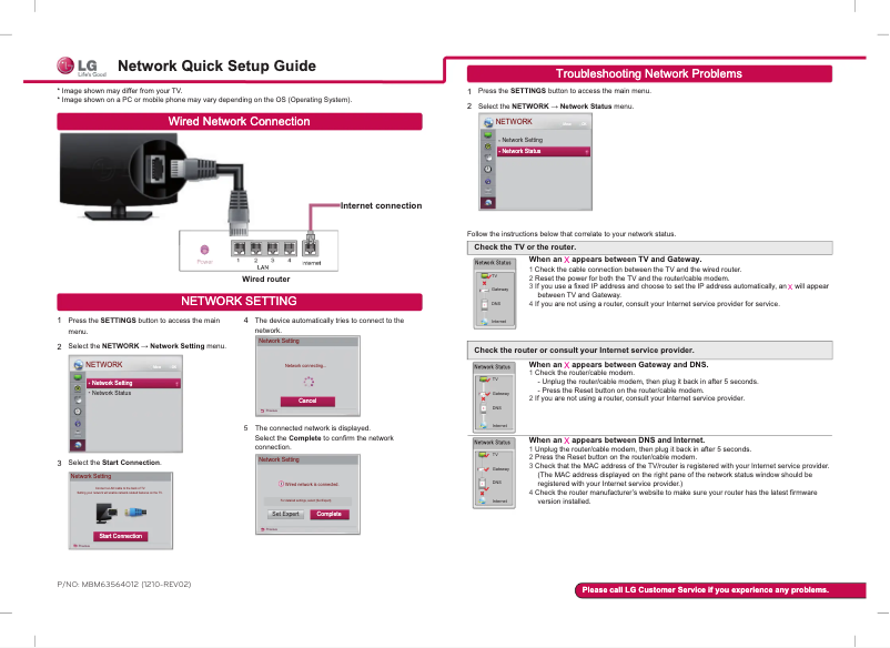 Page 1 of the manual Installation Guide LG 47LS460Y