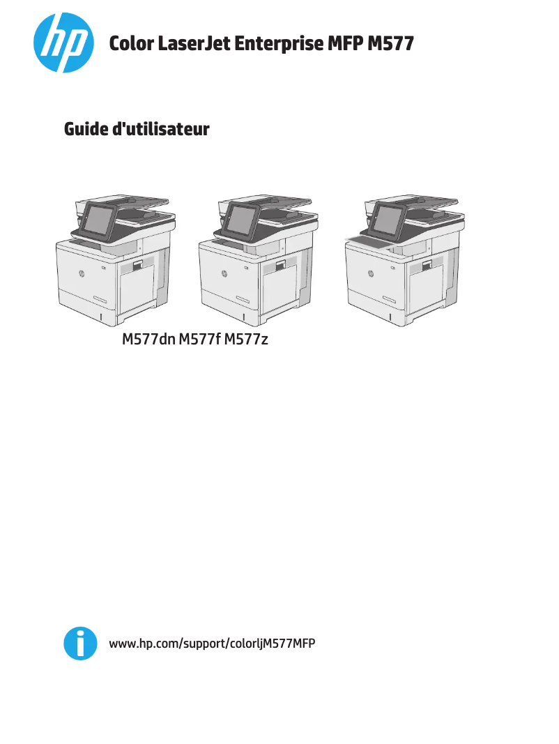 Page n°1 - Manuel utilisateur HP LaserJet MFP M577