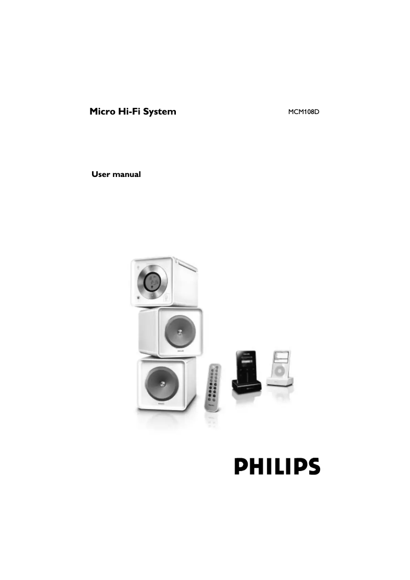 Page n°1 - Manuel utilisateur Philips MCM108D