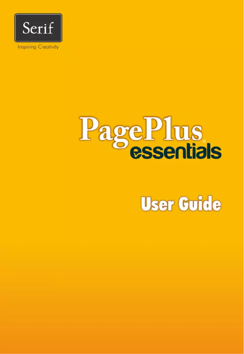 Página 1 del manual Manual de usuario Serif PagePlus Essentials